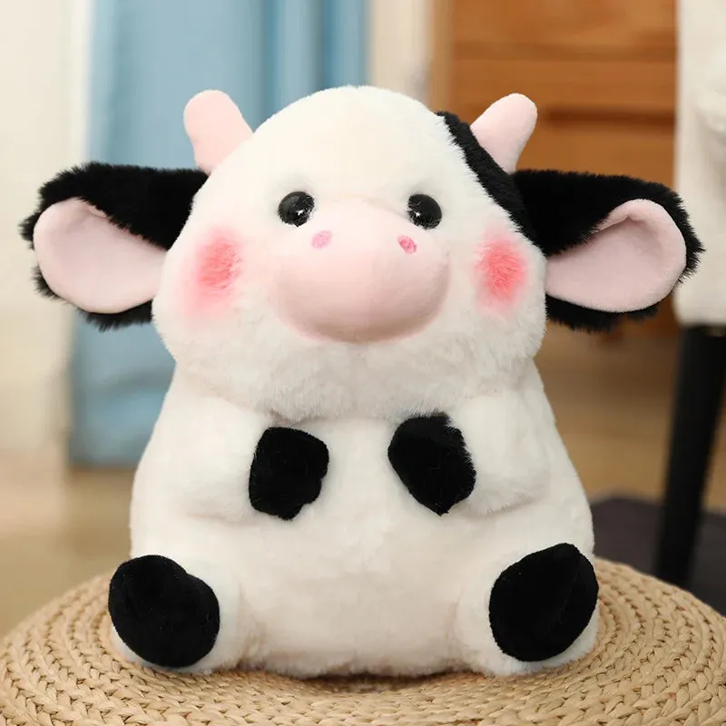 18/40cm Cartoon  Anime Family Cow&Penguin&Elephant&Pig&Rabbit Plush Toys for Children Stuffed Doll Baby Appease Toys Xmas Gifts