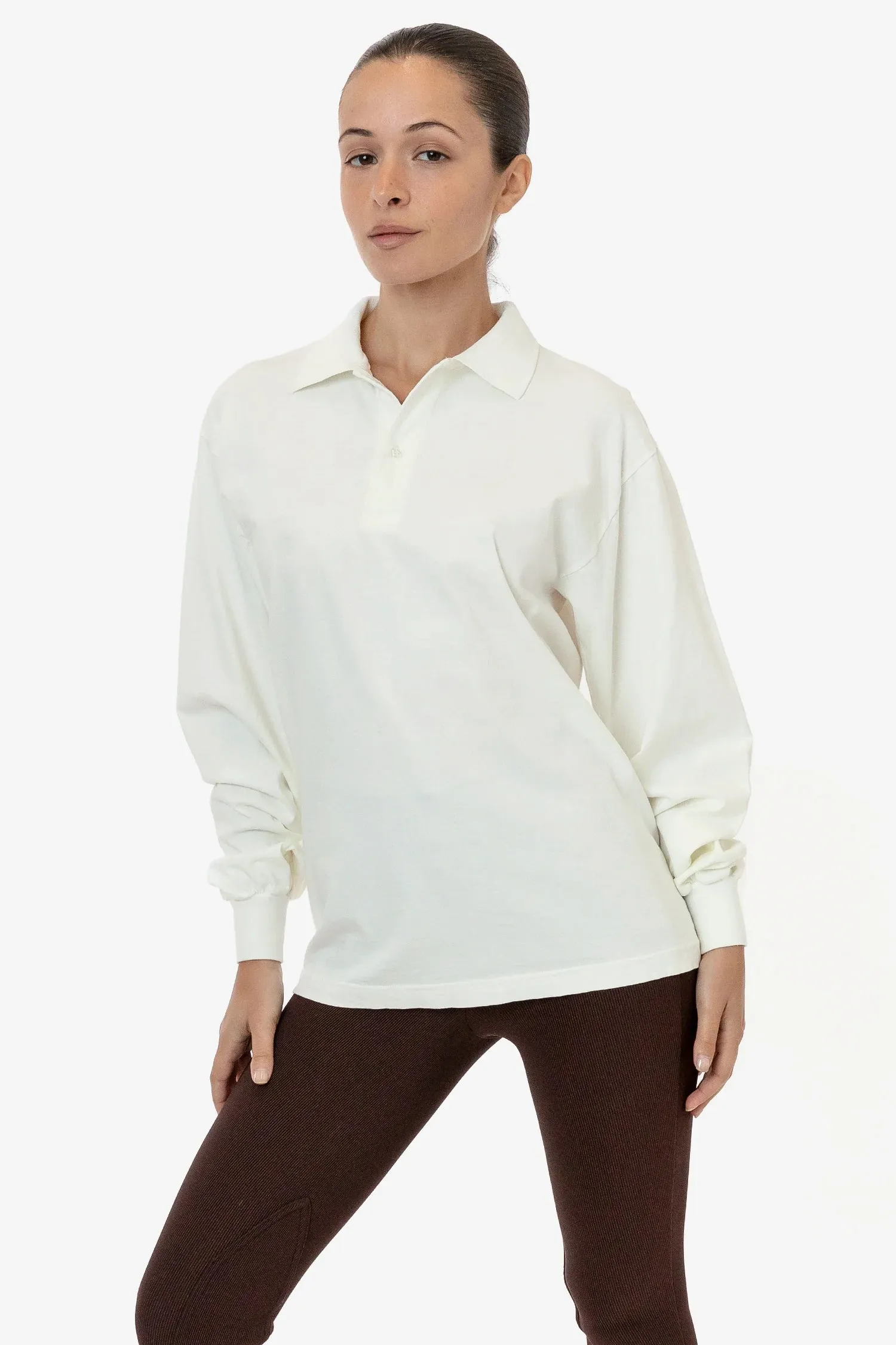 18417GD - 18/1 Long Sleeve Polo T-Shirt