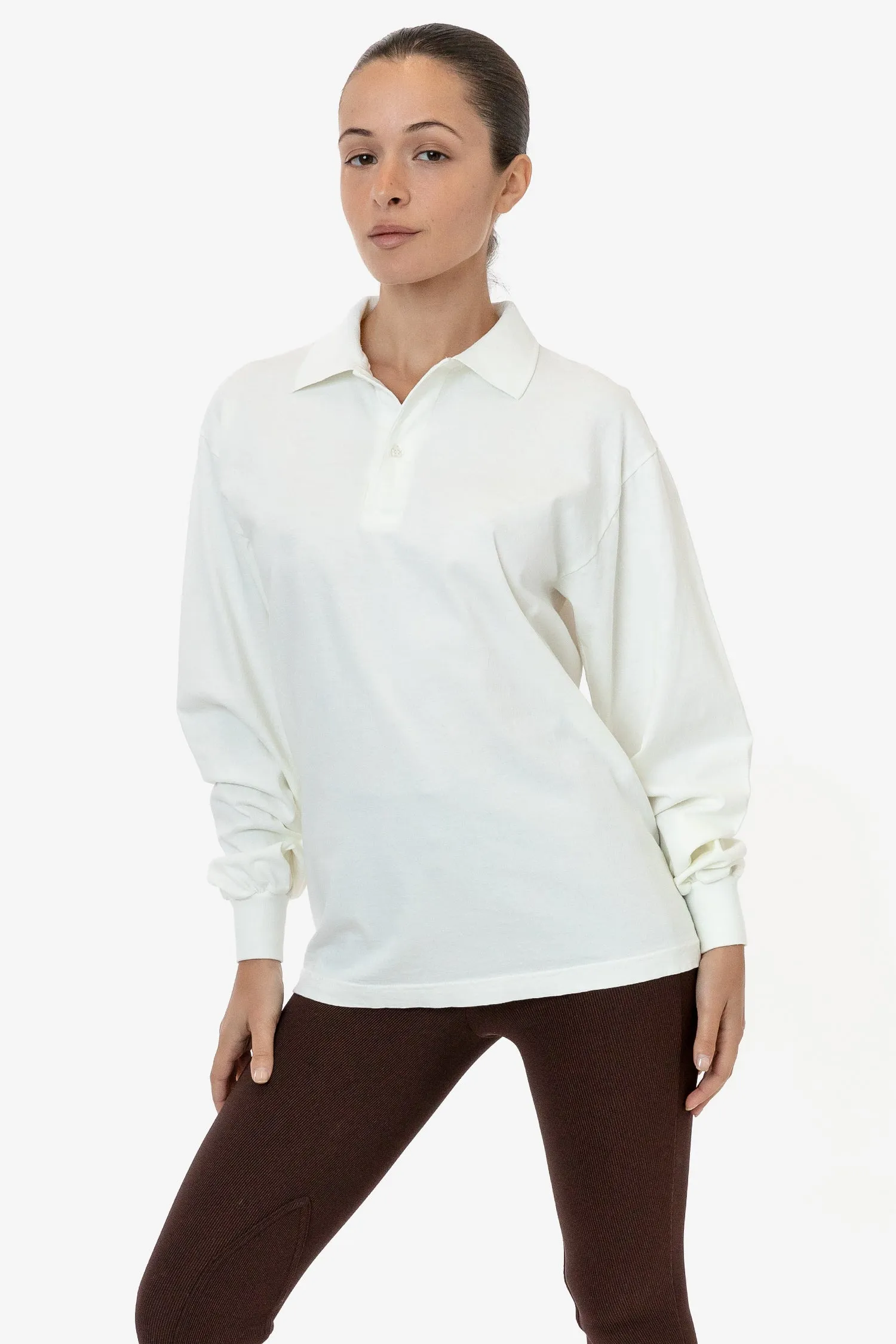 18417GD - 18/1 Long Sleeve Polo T-Shirt