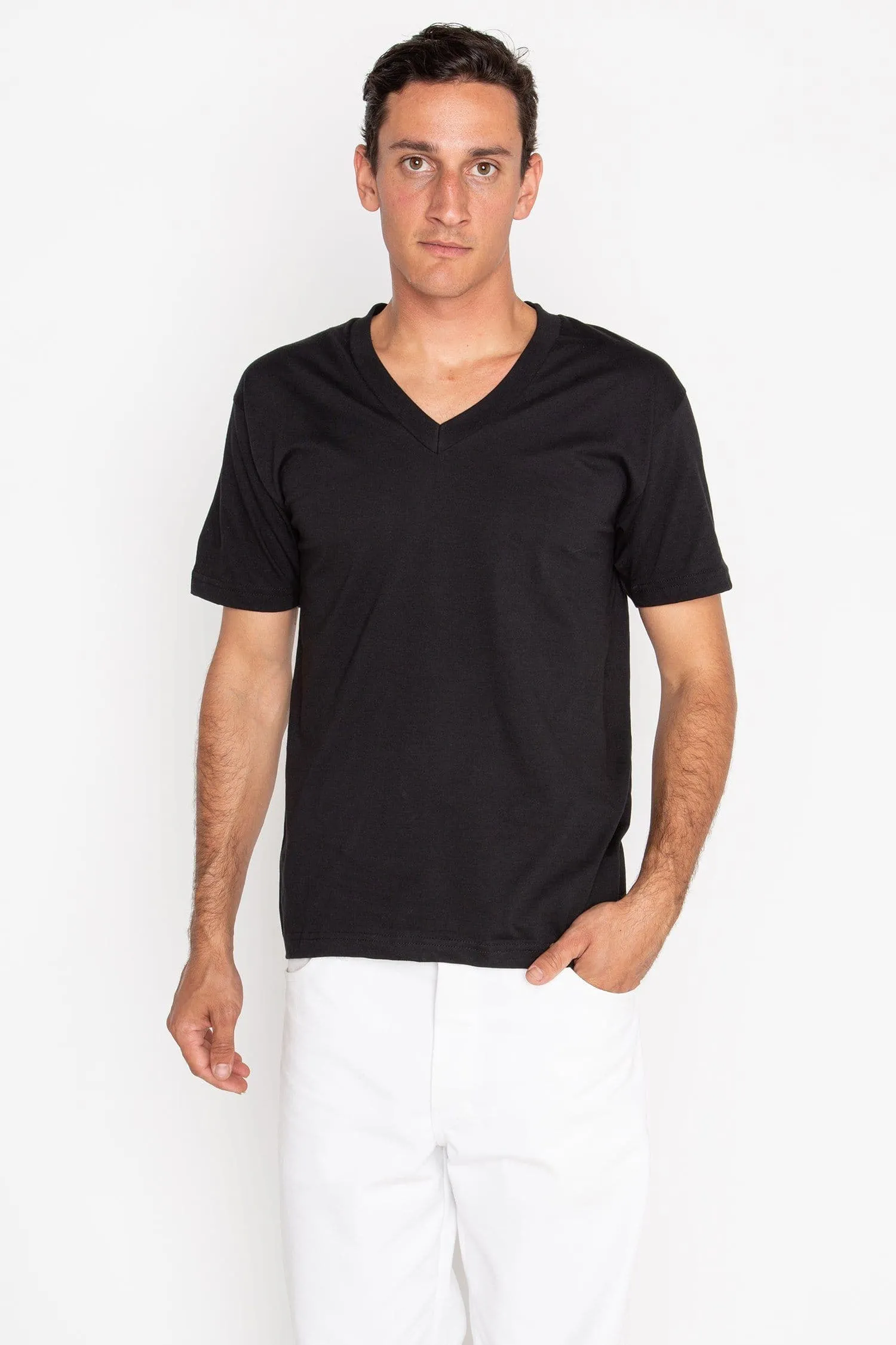 24056 - Fine Jersey V-Neck T-Shirt