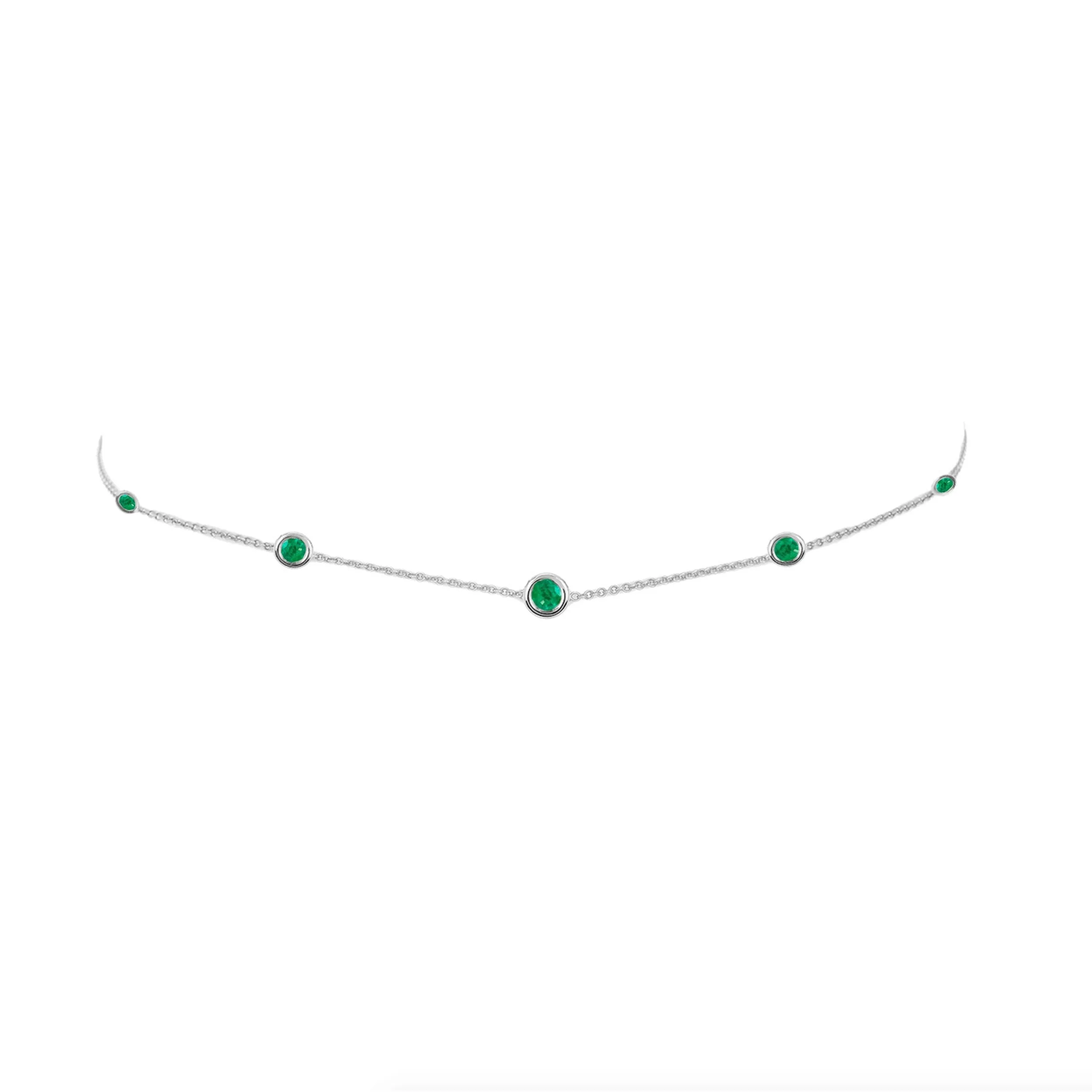 5 Emerald Orbit Bezel Choker | Ready to Ship