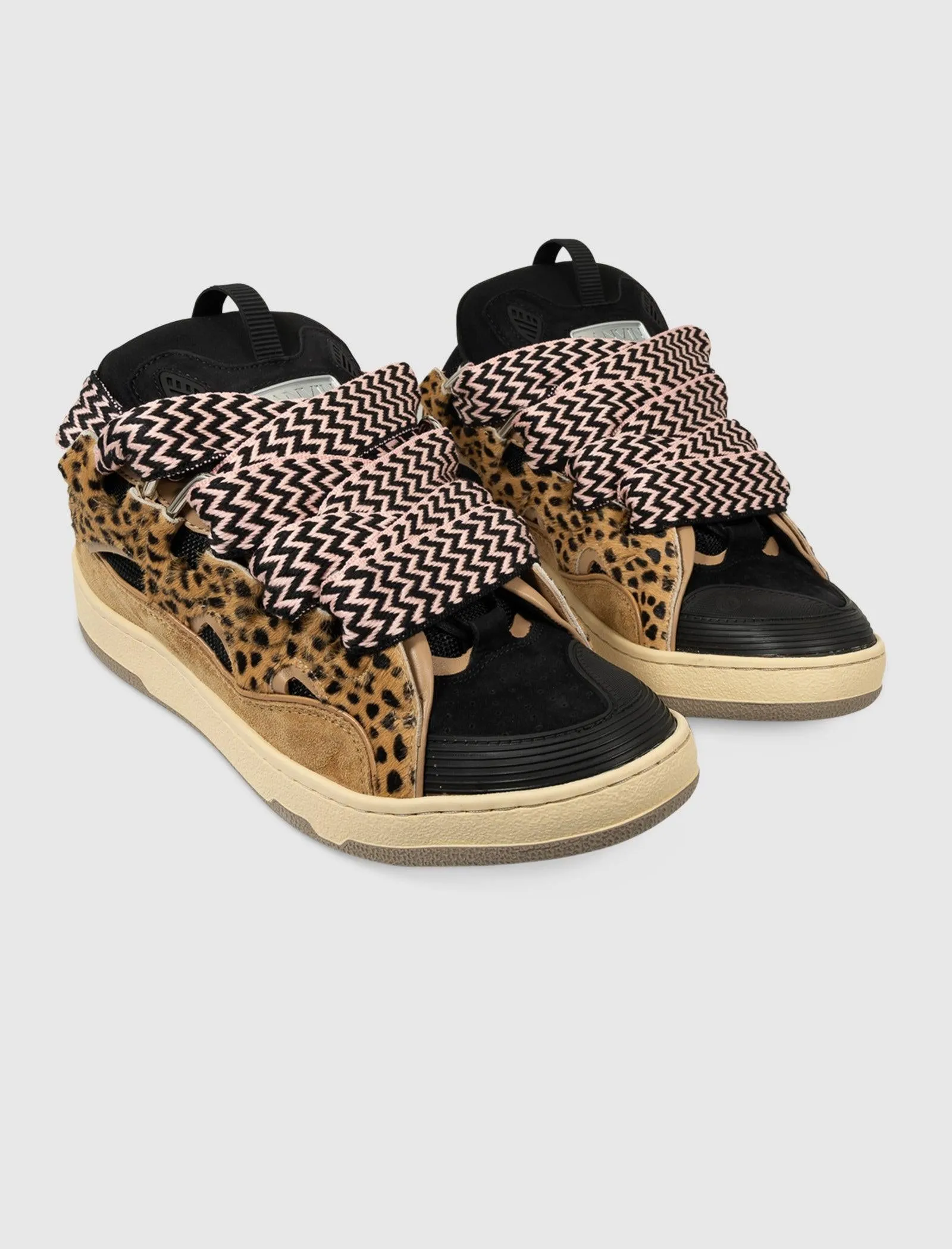 A MA MANIRE LEATHER CURB SNEAKERS