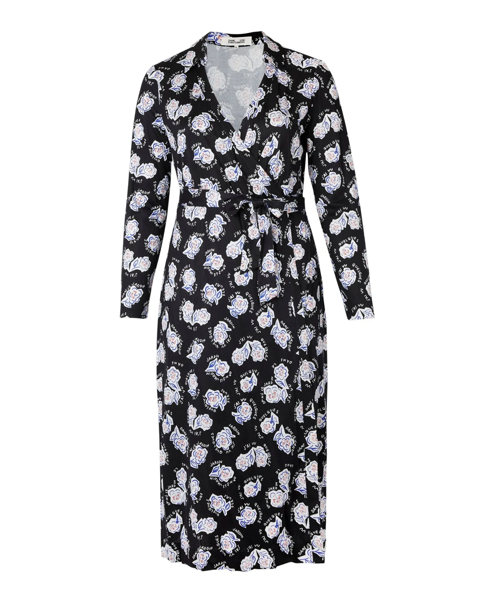 Abigail Long Sleeve Midi Wrap Dress | Dans Le Jardin