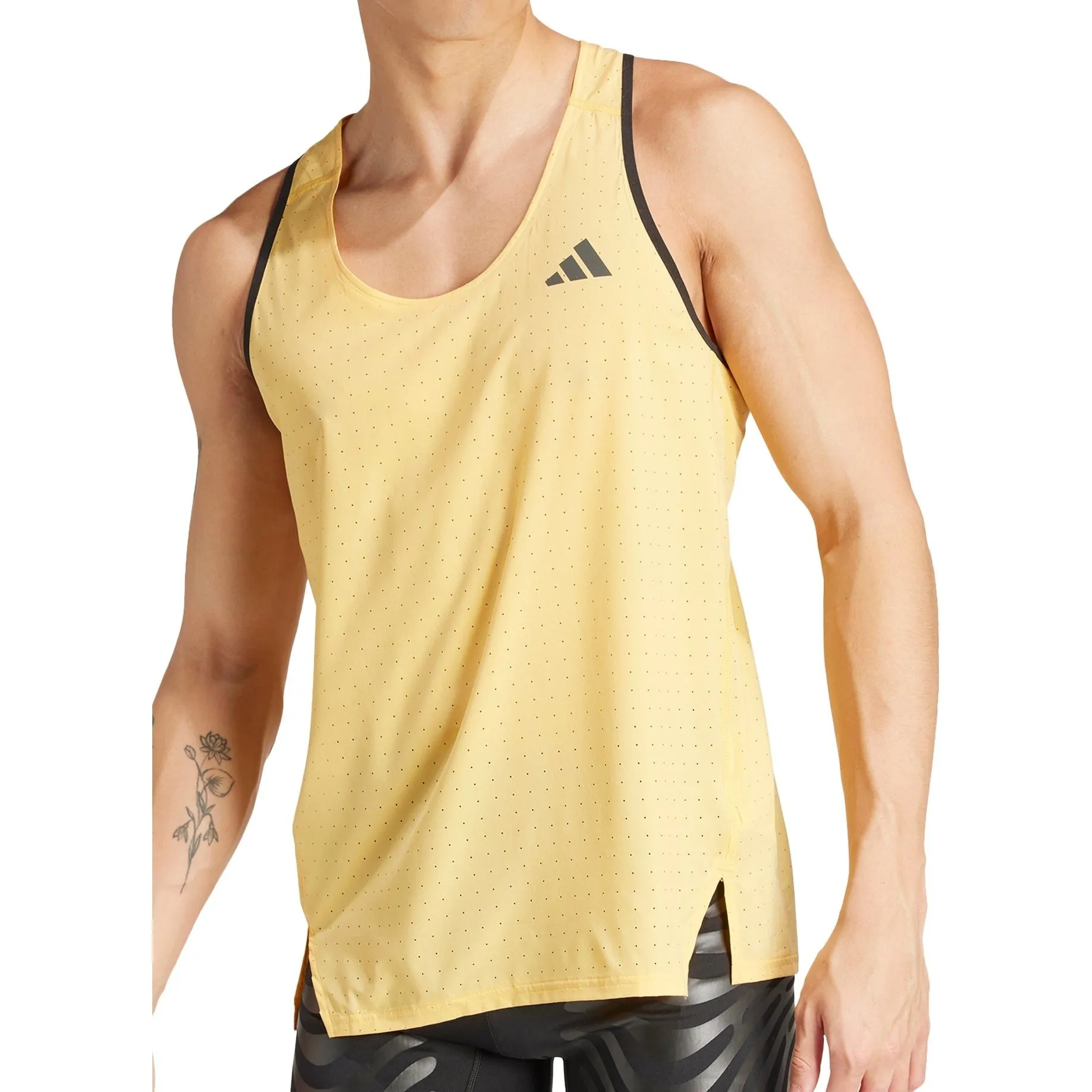 adidas Adizero Mens Running Vest - Yellow