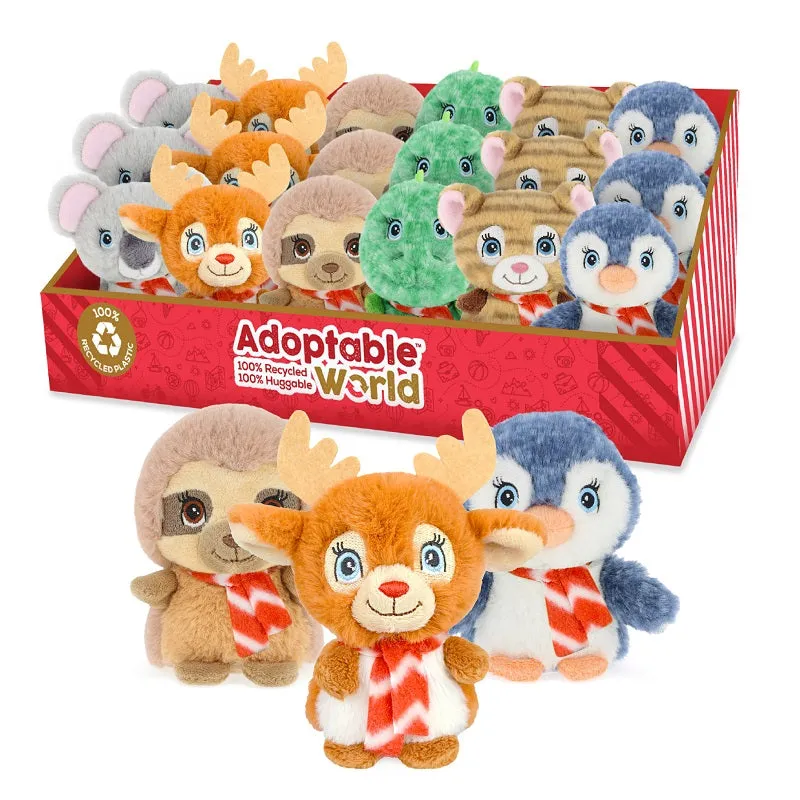 Adoptable World 10cm Mini Xmas Soft Plush Toy 3y  - Reindeer