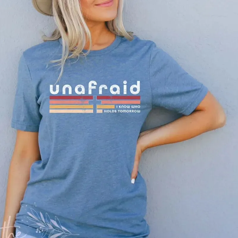 Aesthetic Unafraid Christian Tee