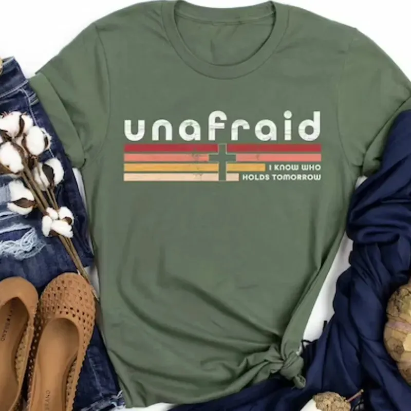 Aesthetic Unafraid Christian Tee