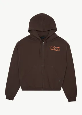 AFENDS Mens Cosmic Life - Zip Hood - Coffee