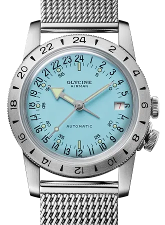 Airman Vintage Pastel Blue Purist 36mm - Bracelet Ref. GL0544