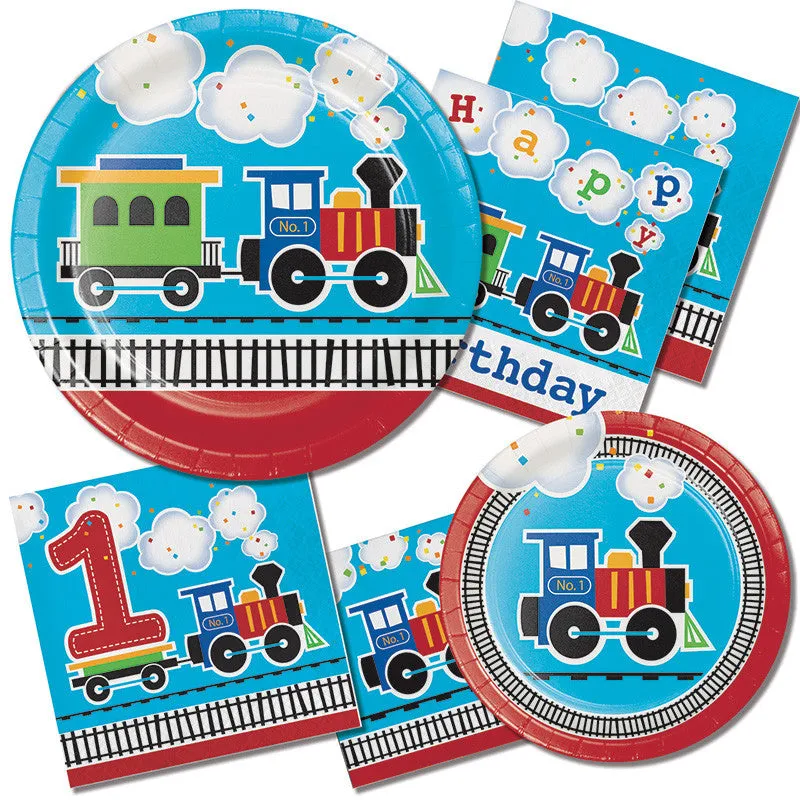 All Aboard Large Train Shape Mylar Balloon