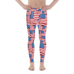 American Flag Pattern Men's Leggings