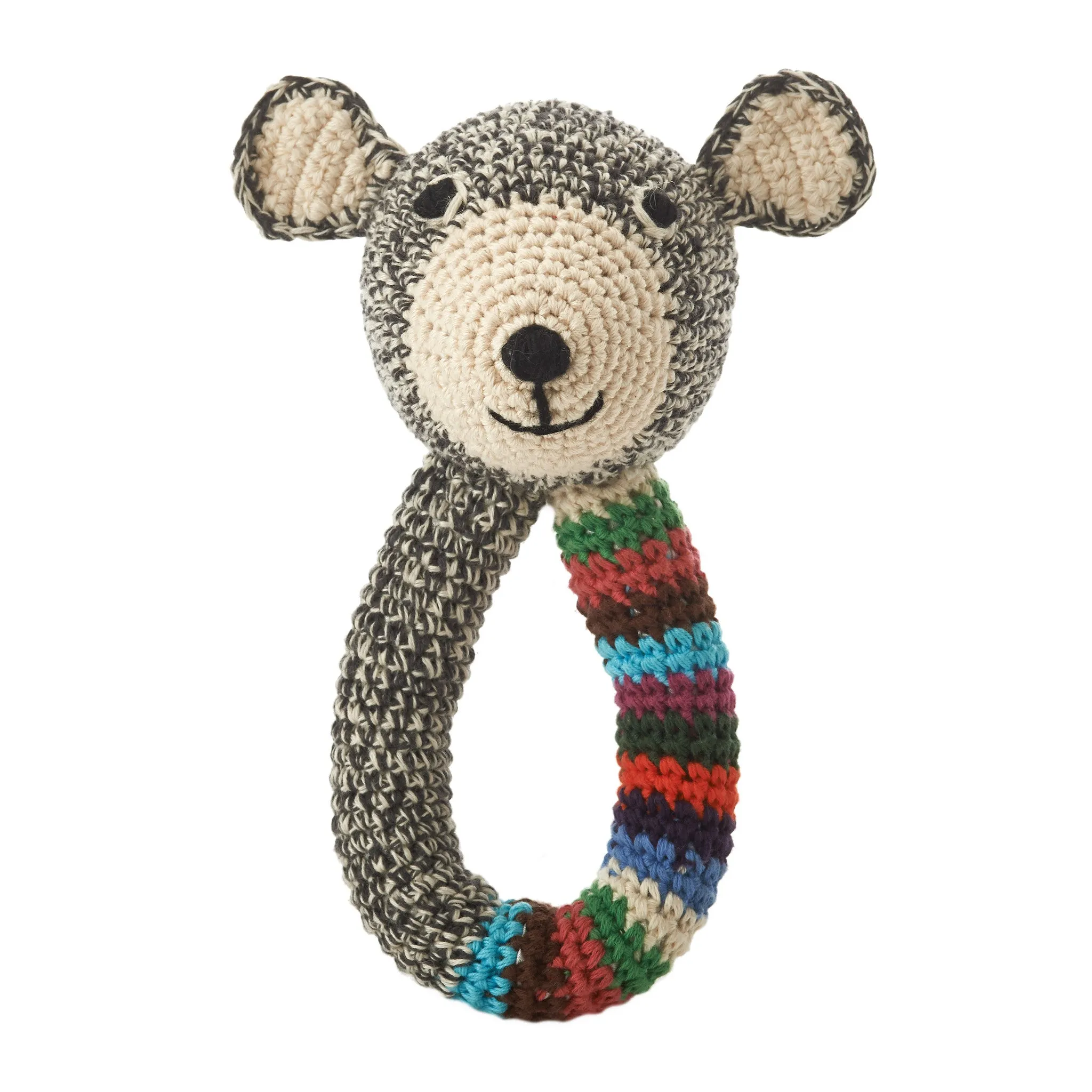 Anne-Claire Petit Teddy Ring Crochet with Bell - Stripy