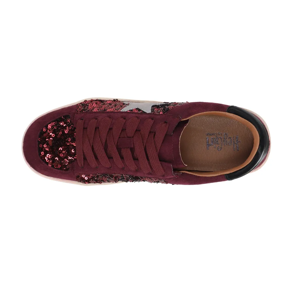 Another Round Sequin Lace Up Sneakers