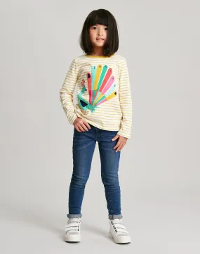 Ava Long Sleeve Applique Artwork T-Shirt | Joules