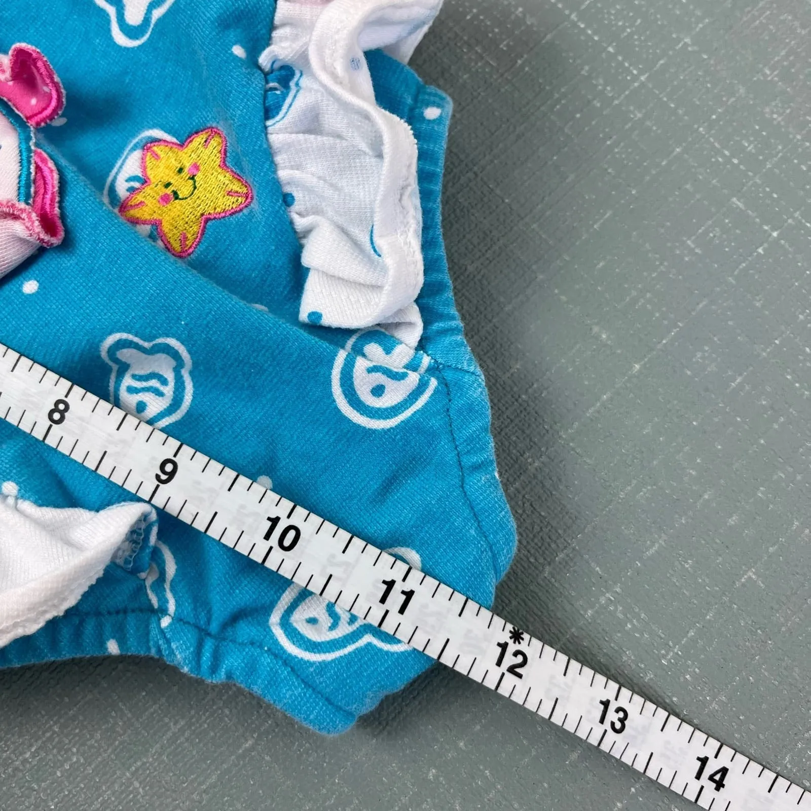 Baby Buns Blue Ruffle Fish Bathing Suit 3-6 Months