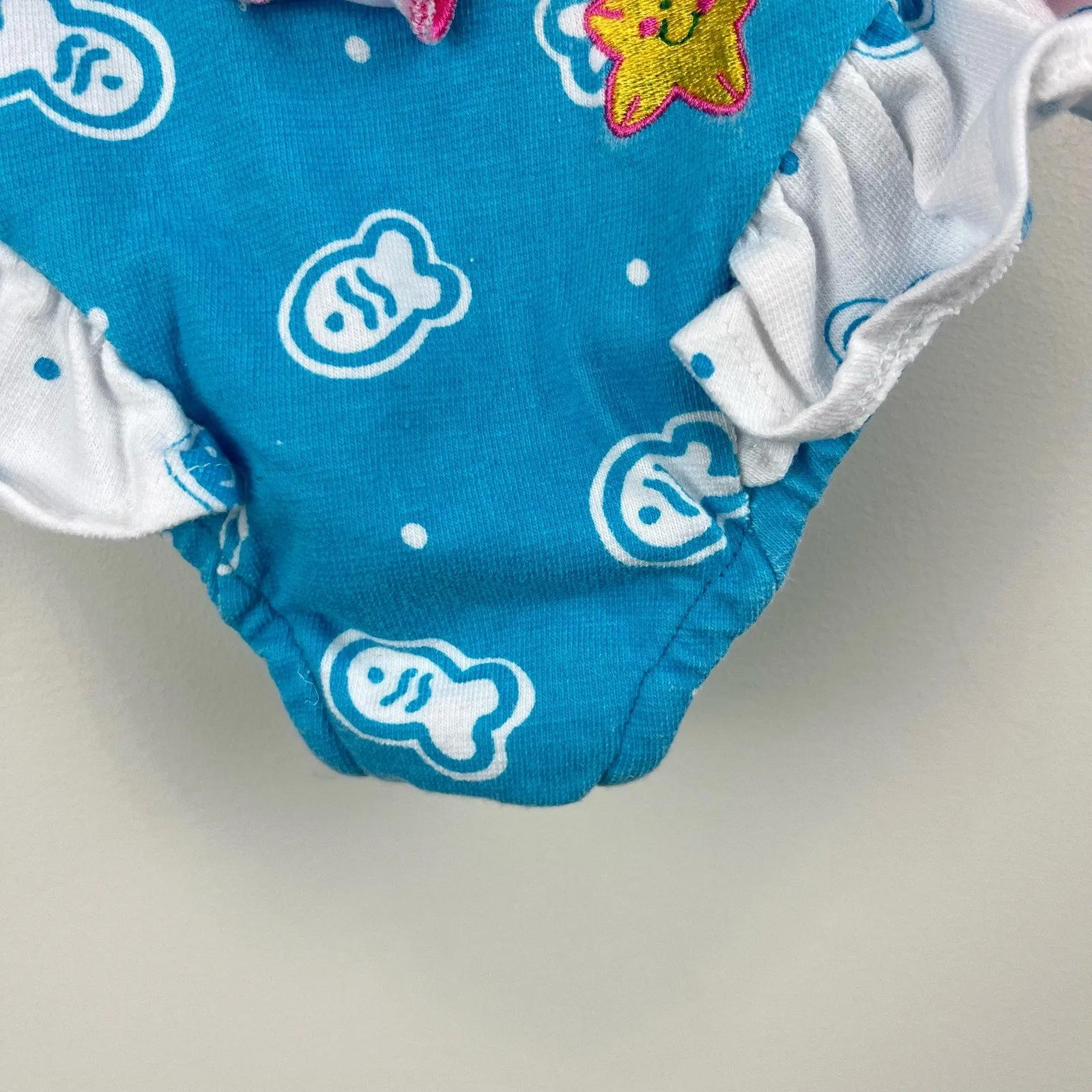 Baby Buns Blue Ruffle Fish Bathing Suit 3-6 Months