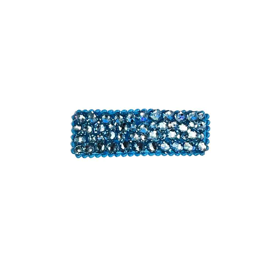 Bari Lynn Crystal Snap Clip - Aqua