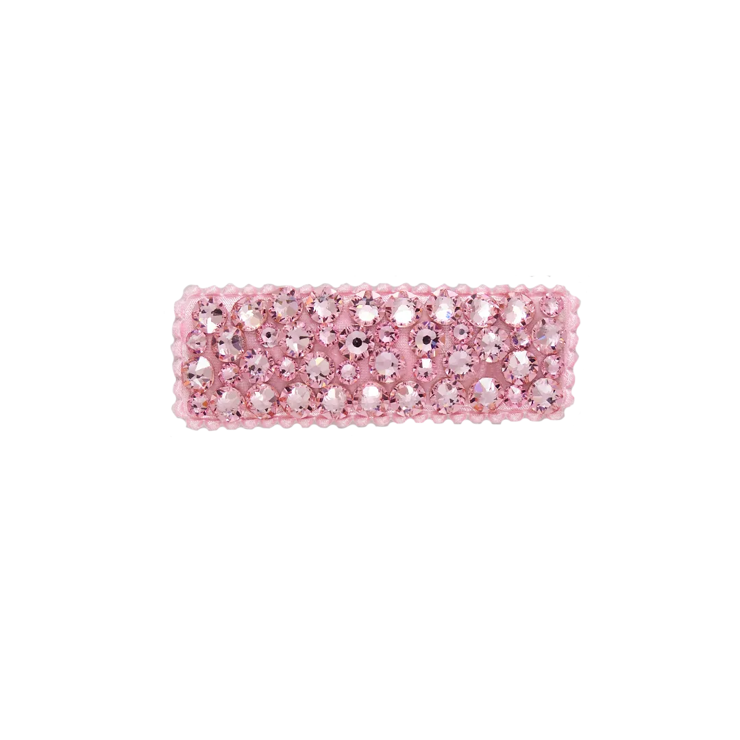 Bari Lynn Crystal Snap Clip - Light Pink