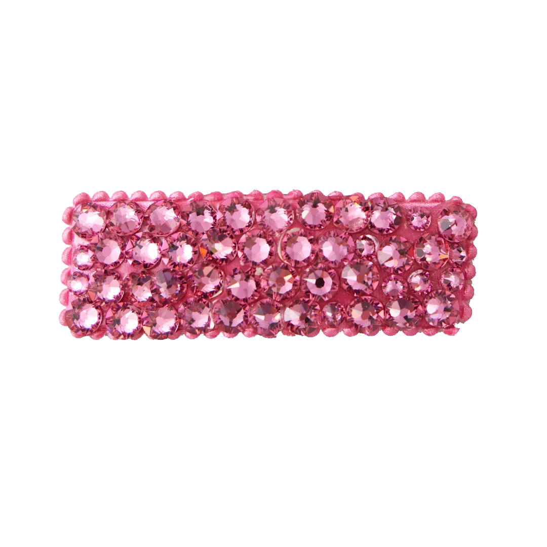 Bari Lynn Crystal Snap Clip - Rose