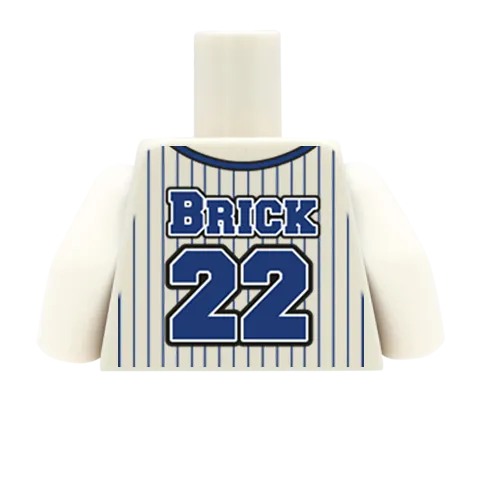 Baseball Shirt - Custom Design Minifigure Torso