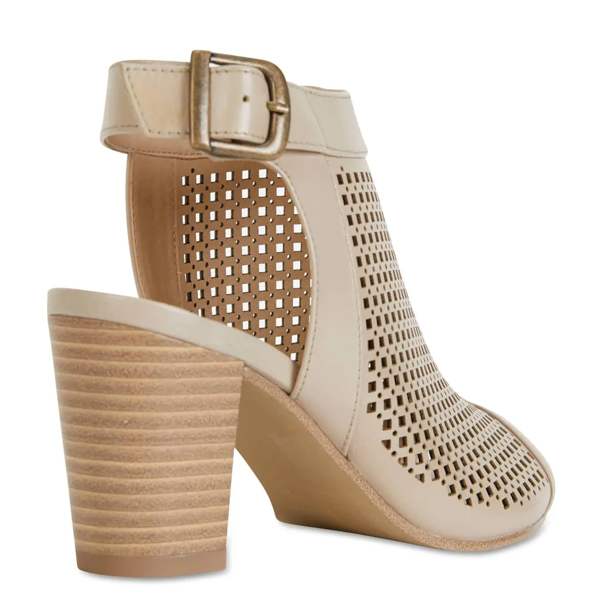 Billie Heel in Neutral Leather