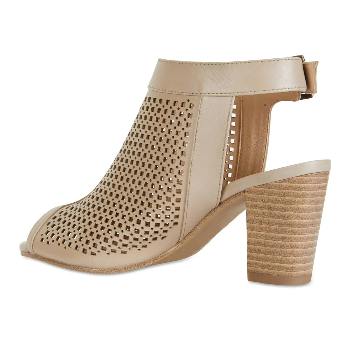 Billie Heel in Neutral Leather