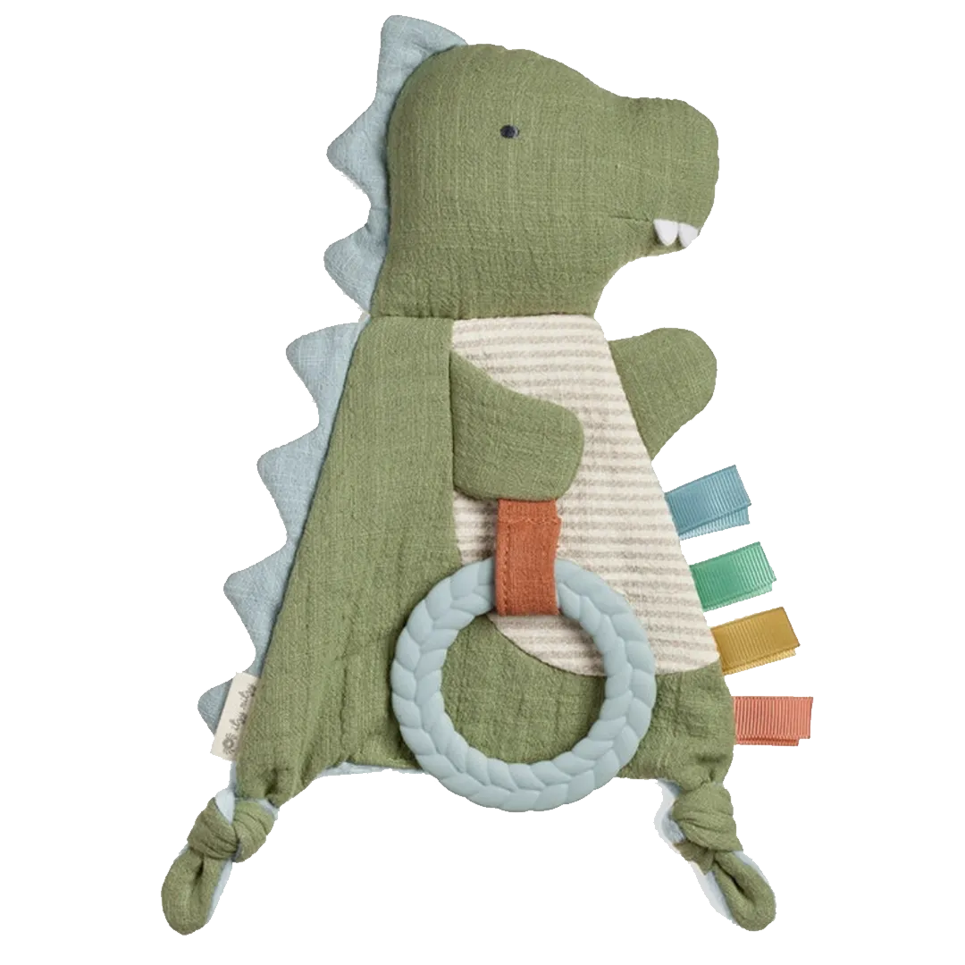 Bitzy Crinkle Dino Sensory Toy & Teether