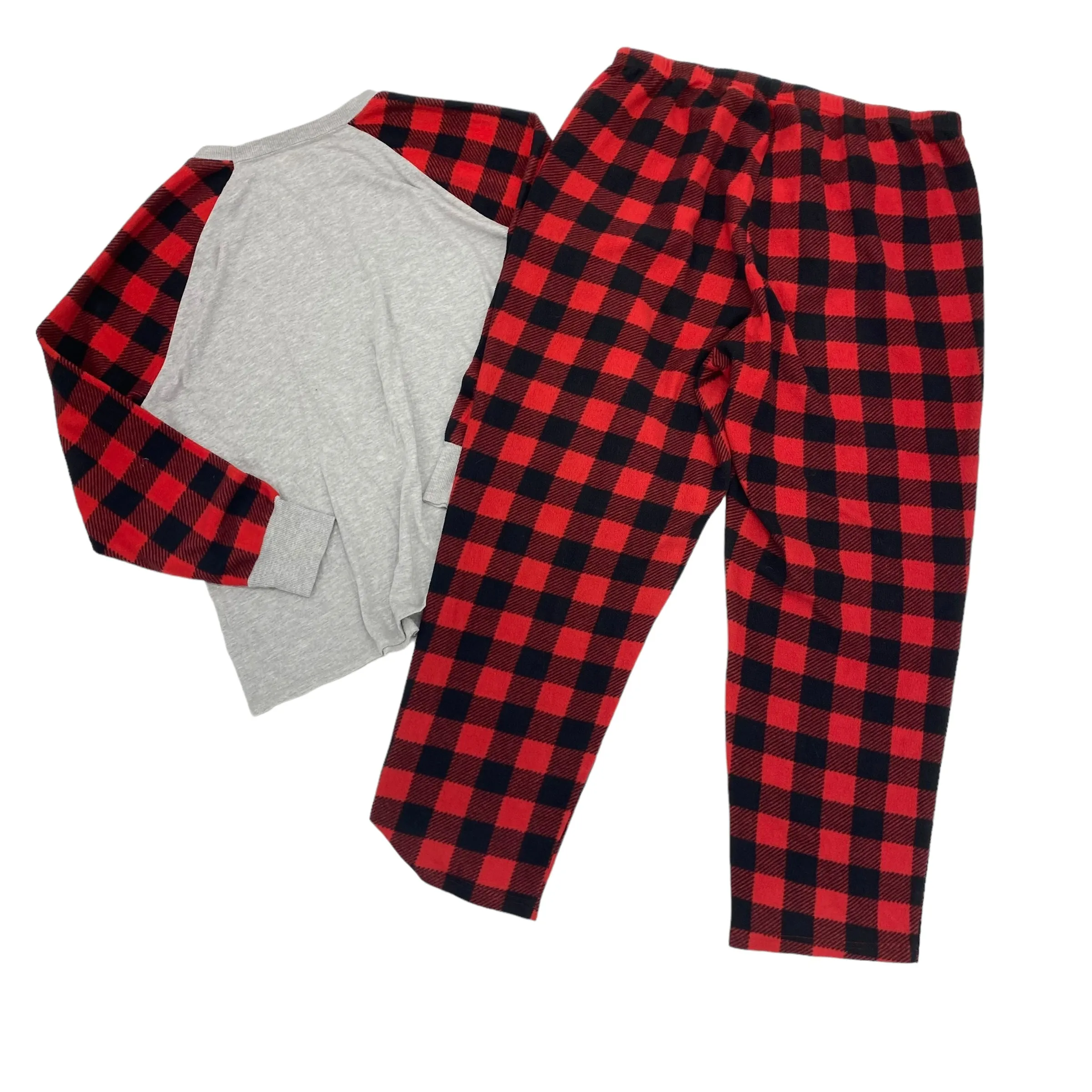 BLACK & RED PAJAMAS 2PC by CLOTHES MENTOR Size:2X