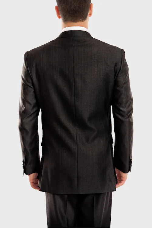 Black Sharkskin Modern Fit 3-Piece Suit