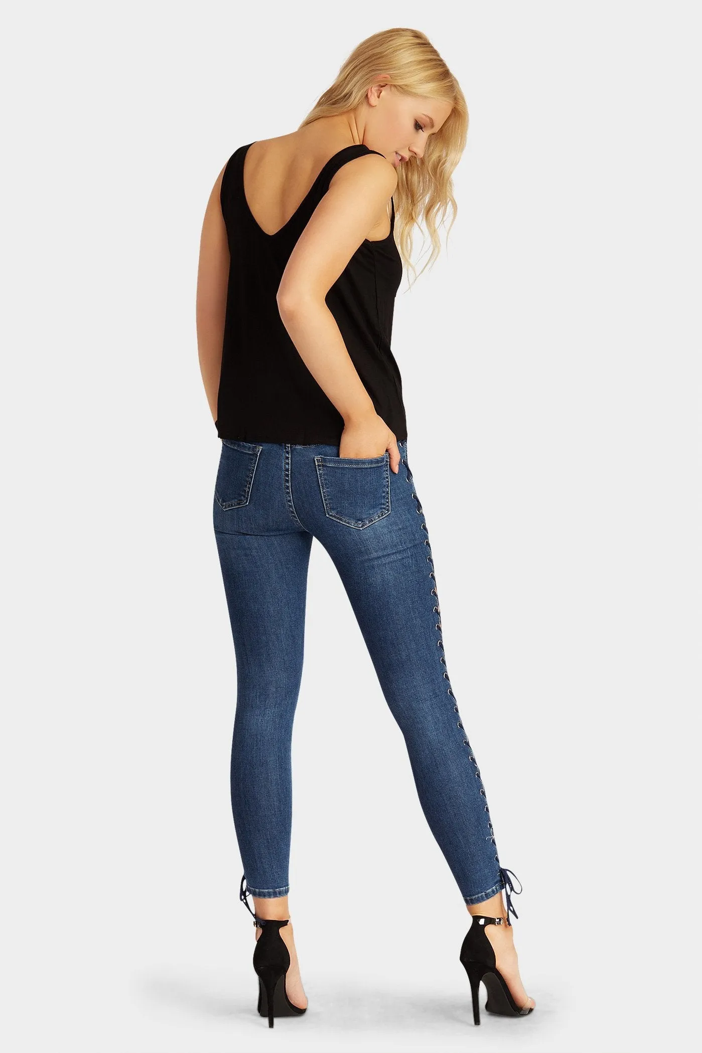 Black V-Neck Basic Tank Top