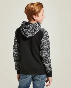 Boys Patriot Hoodie (Black Camo)