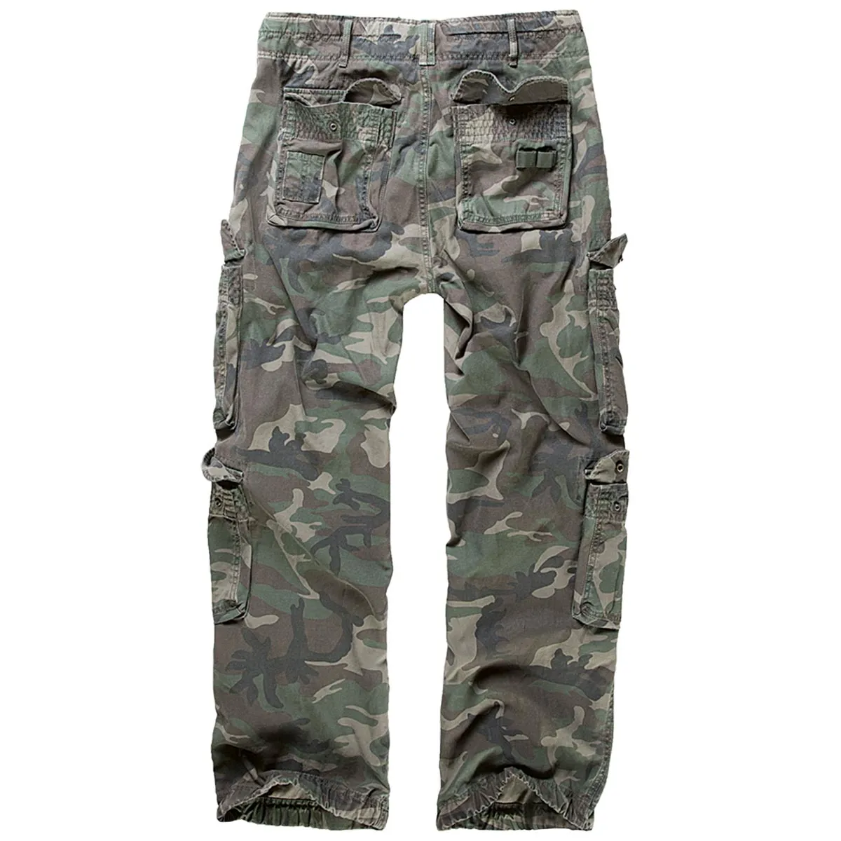 Brandit Pure Vintage Cargo Trousers Woodland Camo