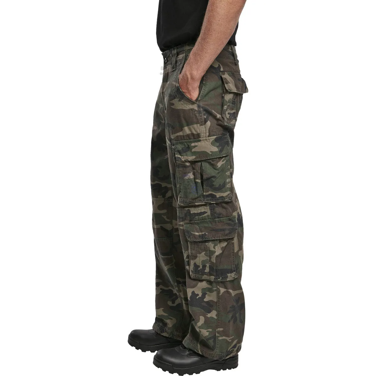 Brandit Pure Vintage Cargo Trousers Woodland Camo