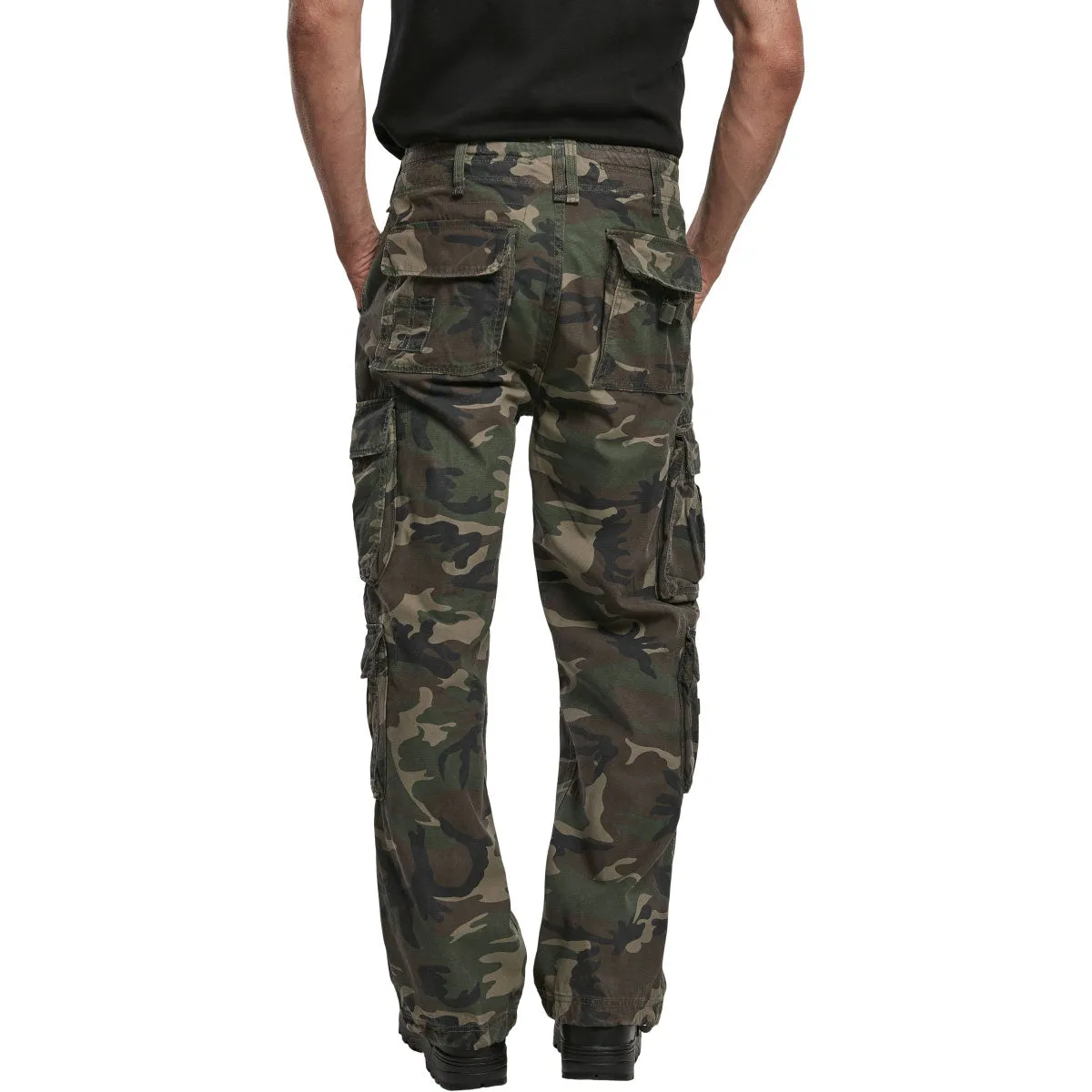 Brandit Pure Vintage Cargo Trousers Woodland Camo