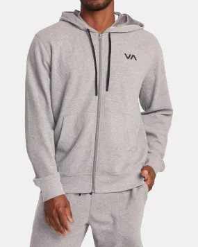 C-Able Waffle Knit Zip Hoodie - Heather Grey