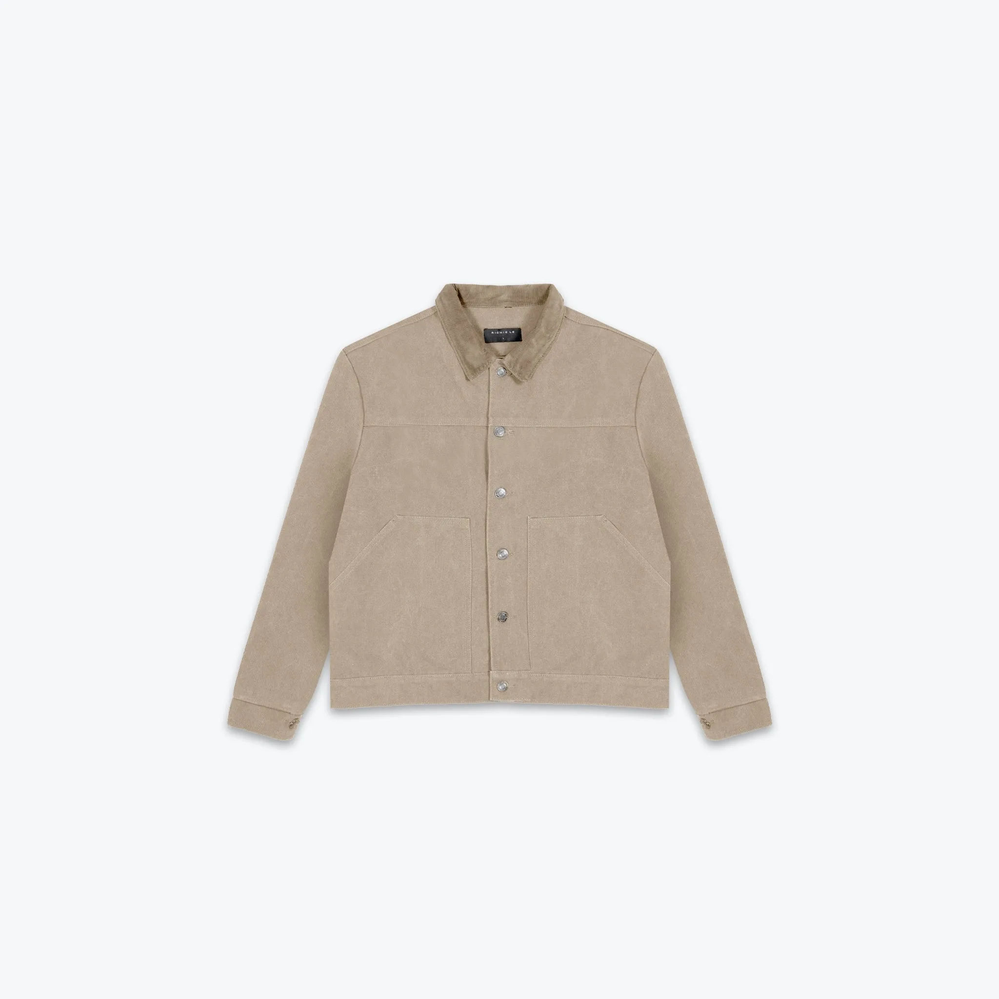 CANVAS WORKWEAR TRUCKER JACKET - NEUTRAL SAIL