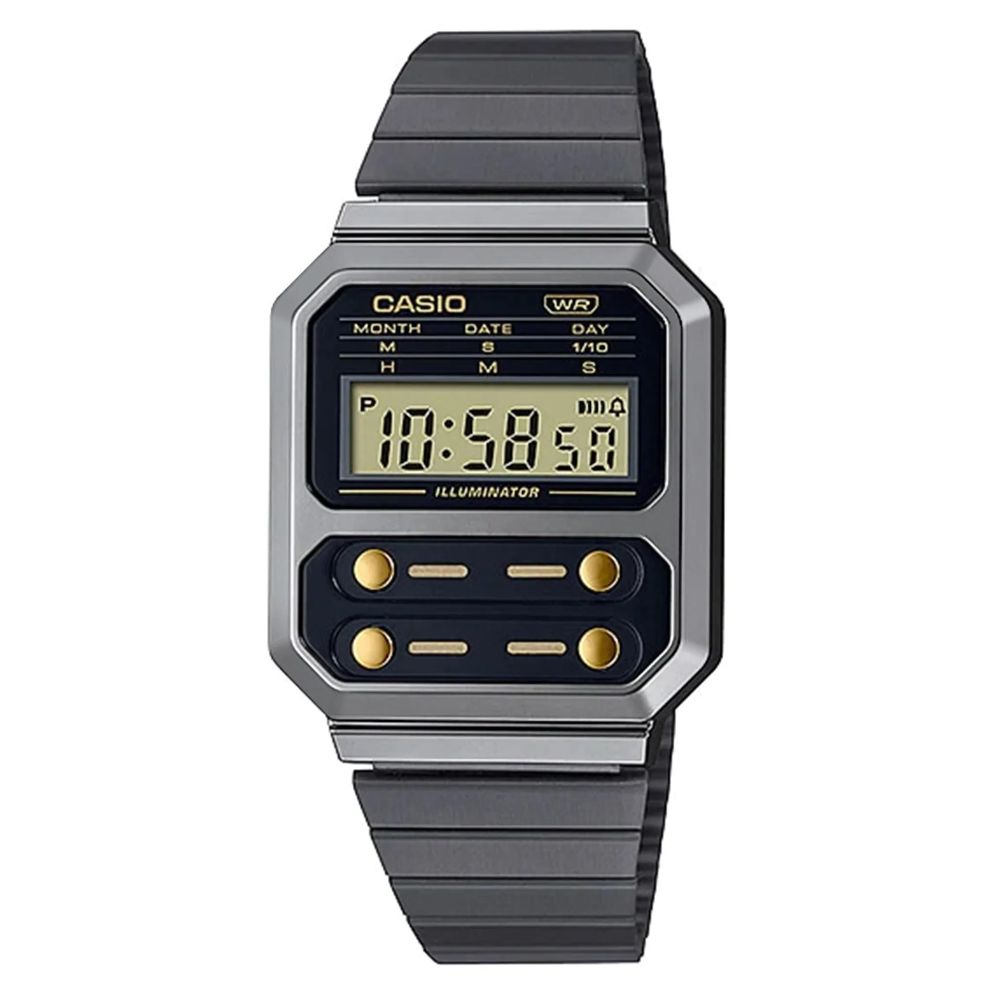 Casio Vintage Grey Resin Digital Men's Watch - A100WEGG-1A2