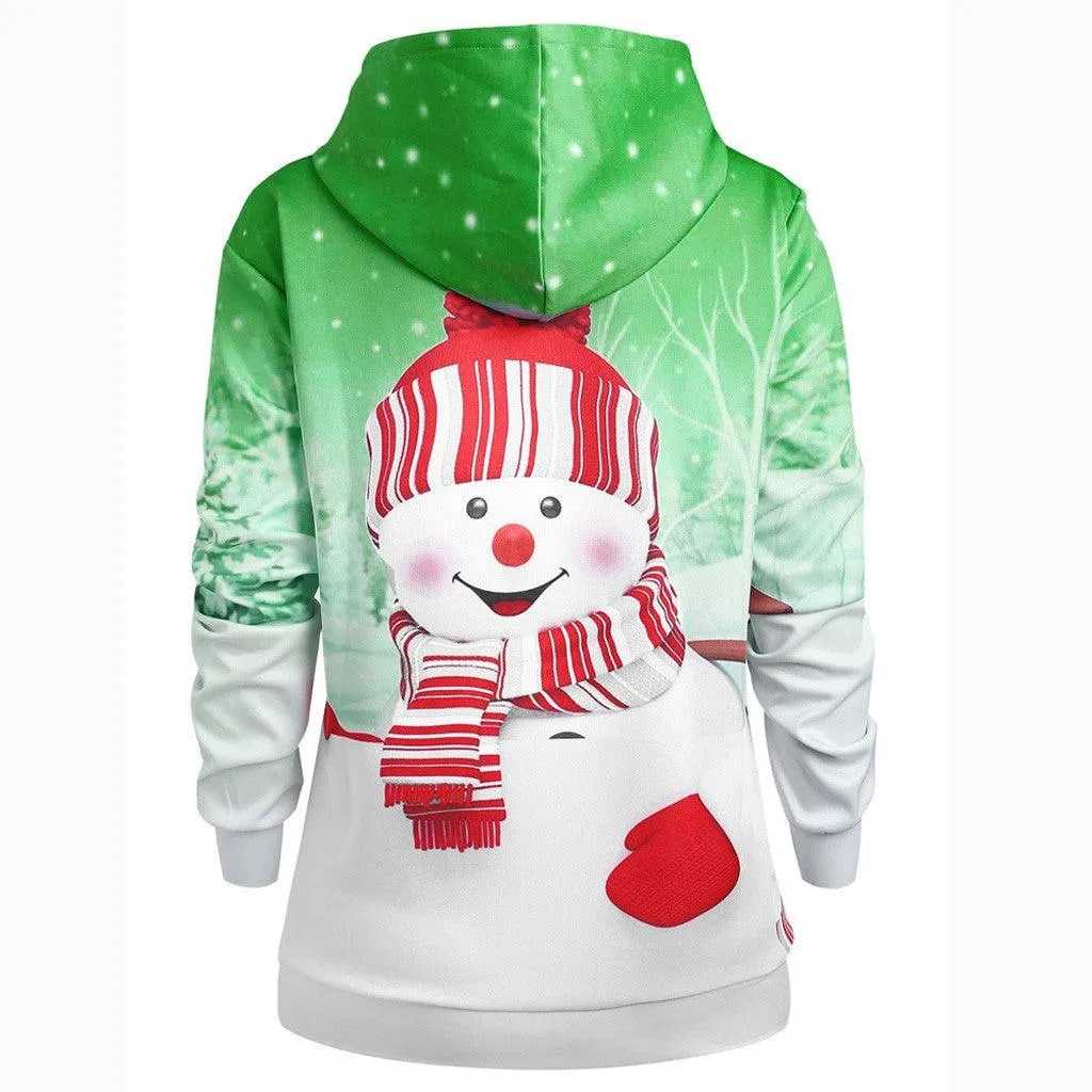 Christmas snowman print sweater