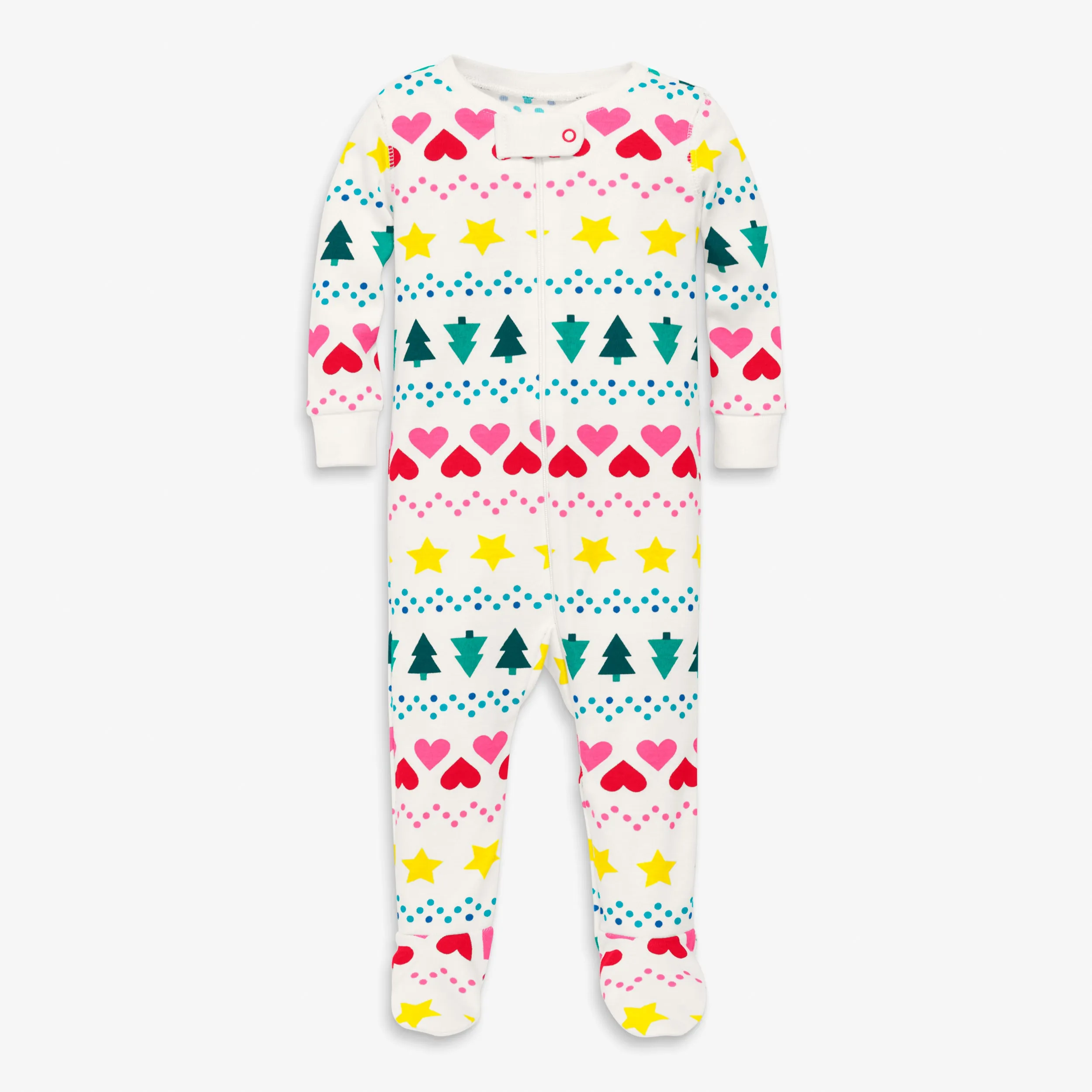 Clearance baby organic zip footie in fair isle