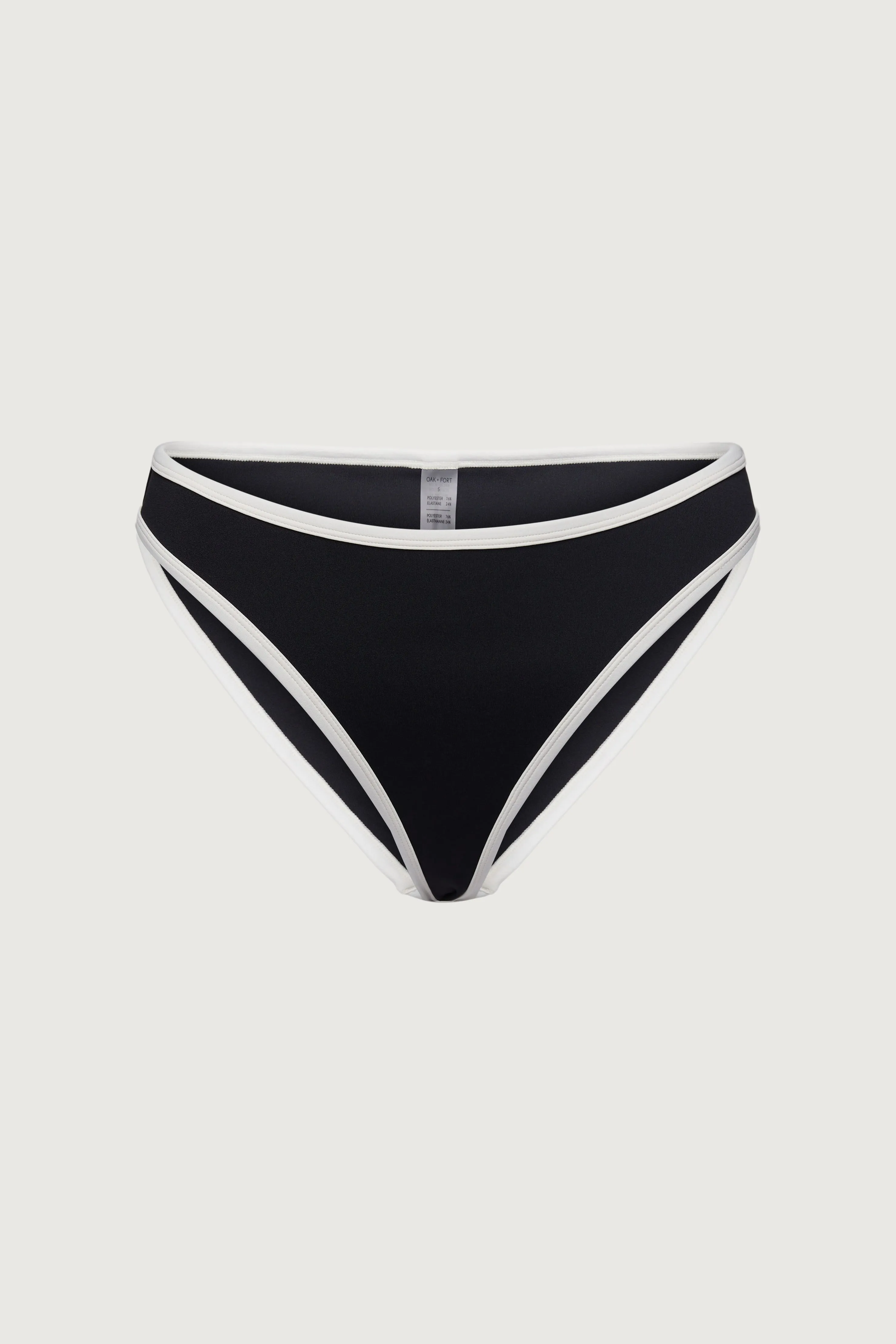 CONTRAST DETAIL LOW-RISE BIKINI BOTTOM