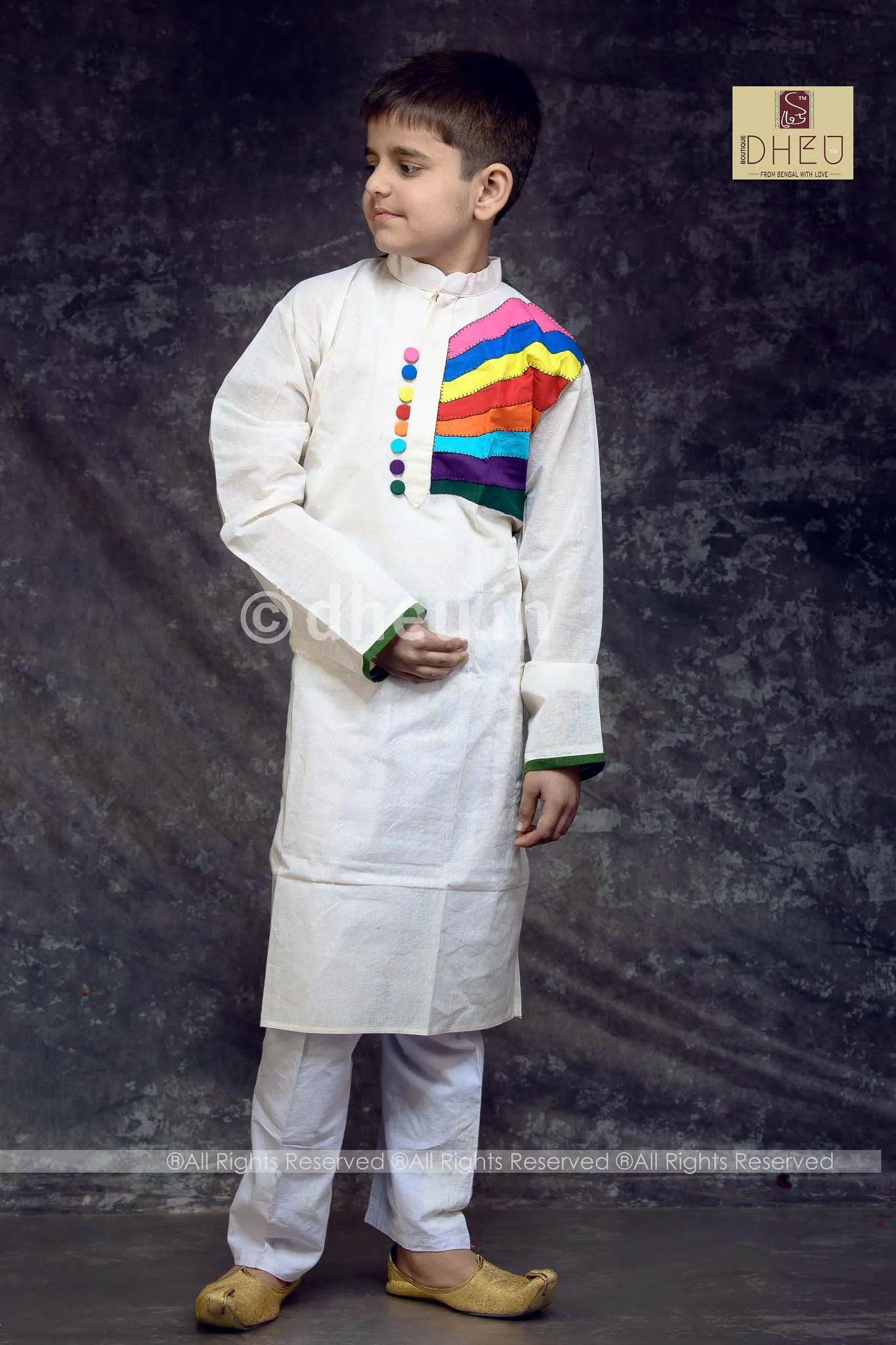 Cotton Applique Kurta for Boys