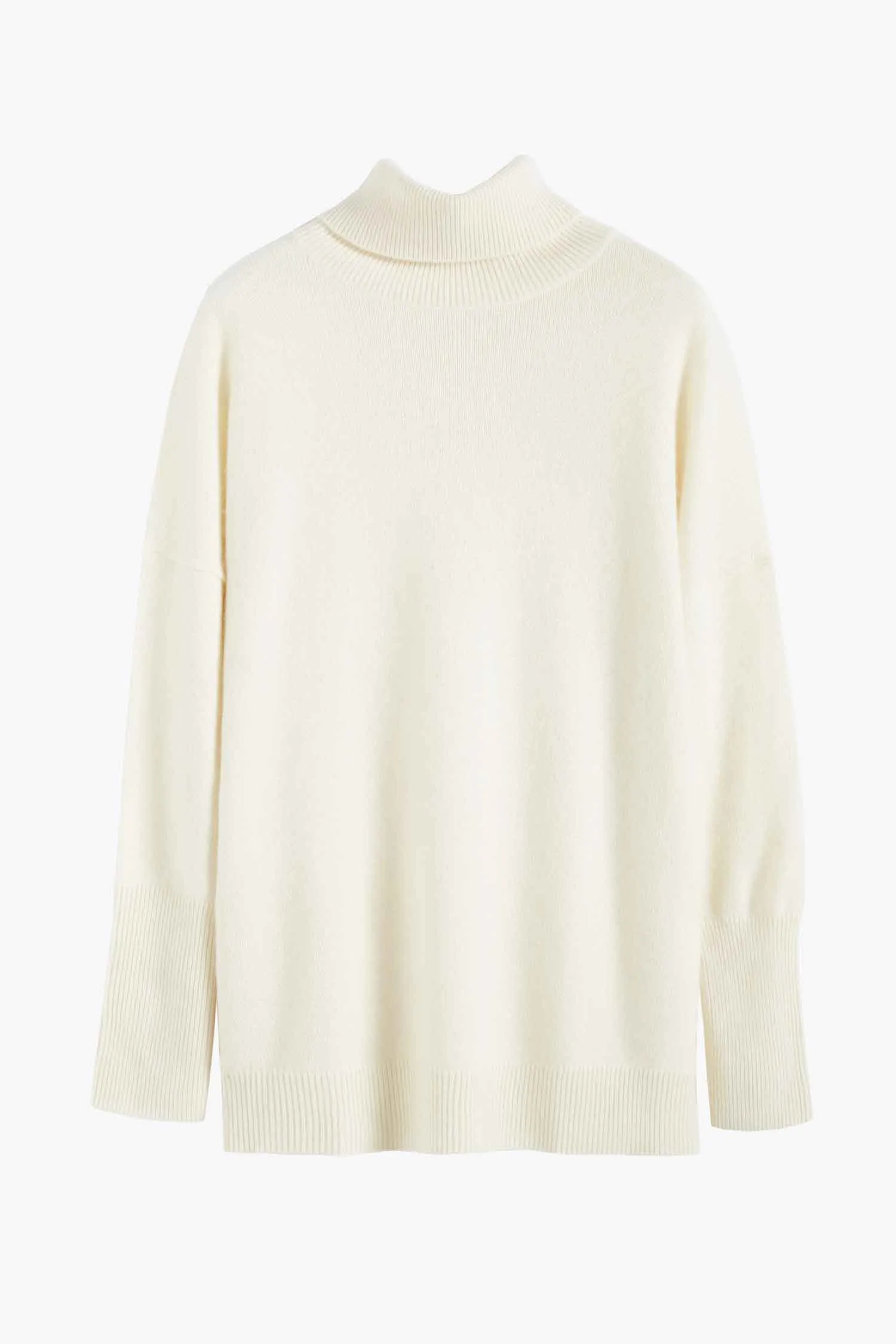 Cream Cashmere Rollneck Sweater