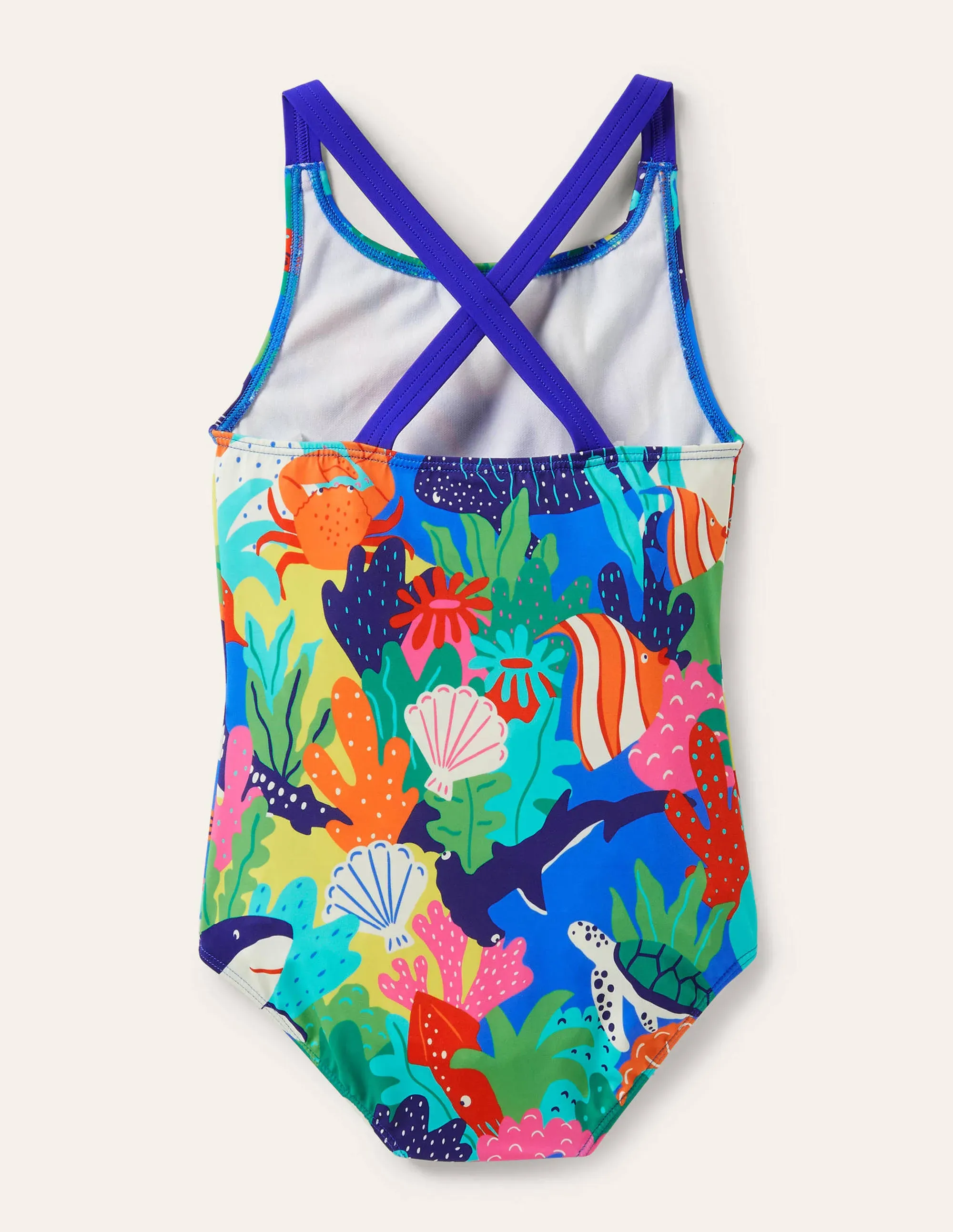 Cross-back Printed Swimsuit