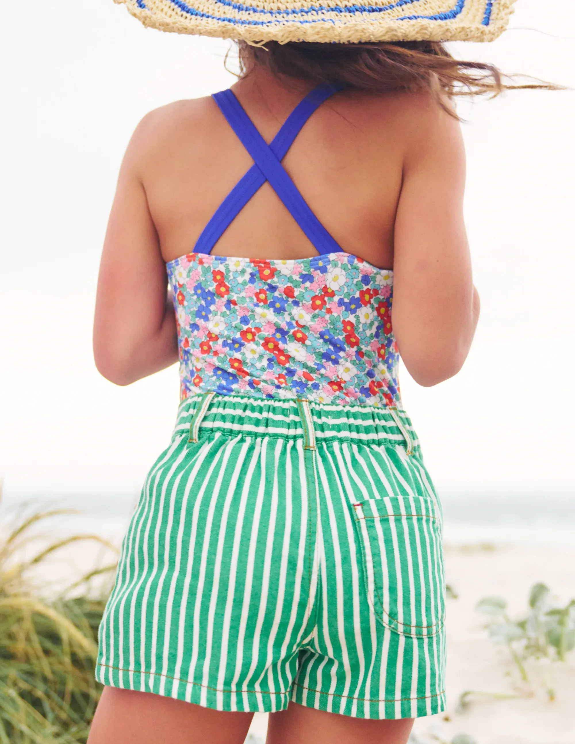 Cross-back Printed Swimsuit