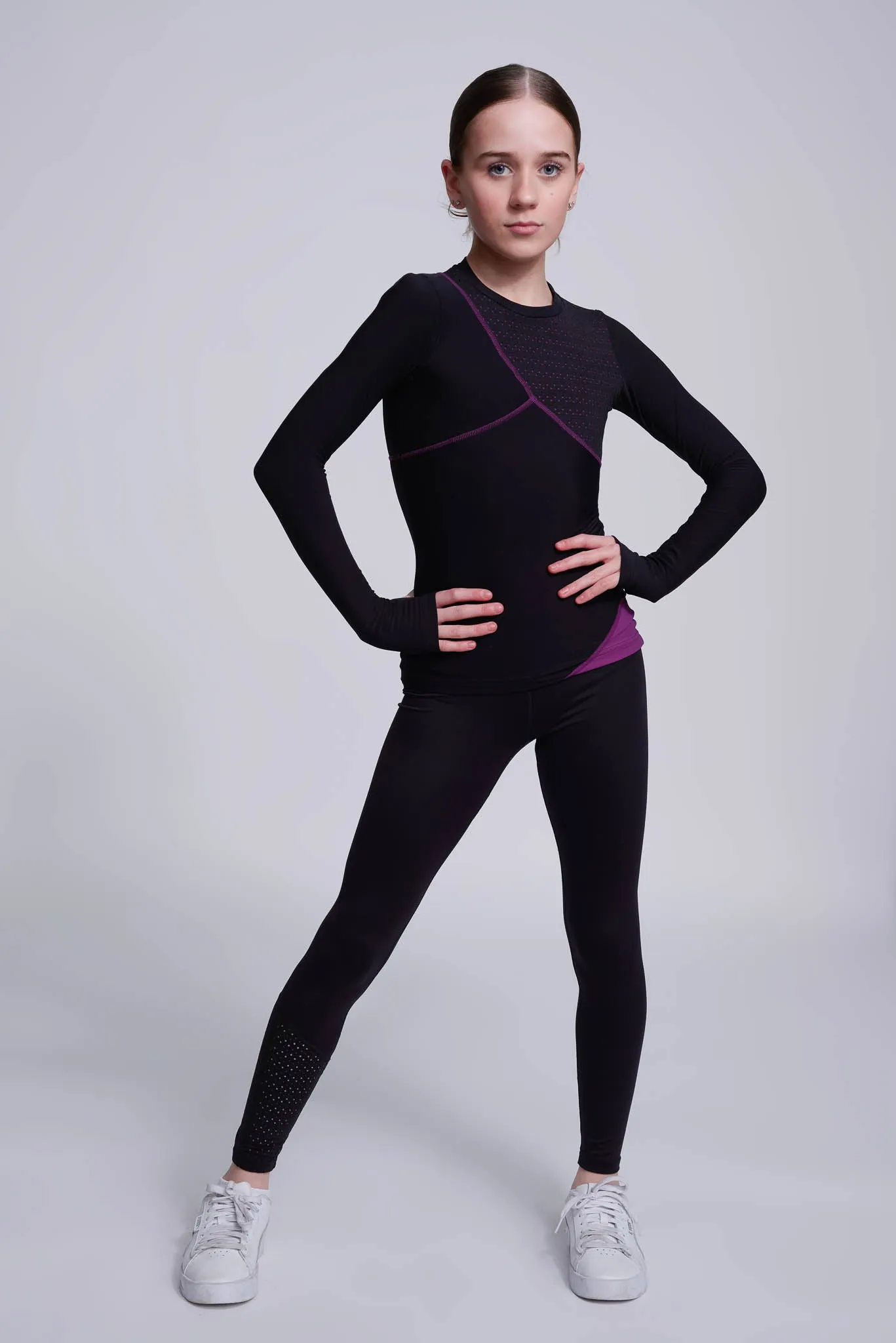 Desire Long-Sleeve Top in Berry