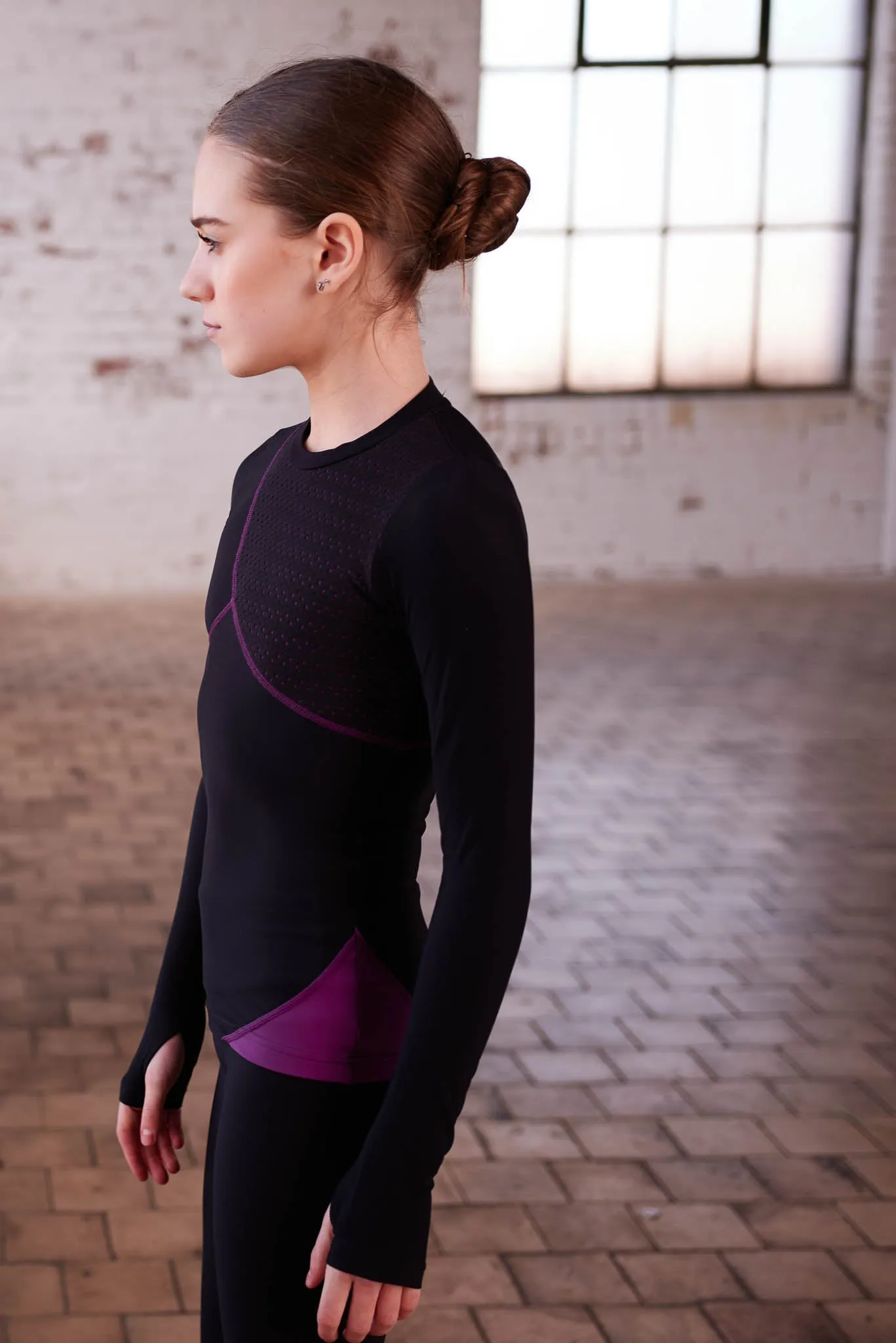 Desire Long-Sleeve Top in Berry