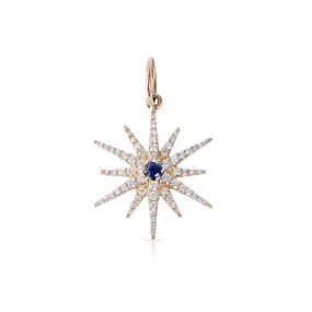 DIAMOND STAR CHARM WITH SAPPHIRE