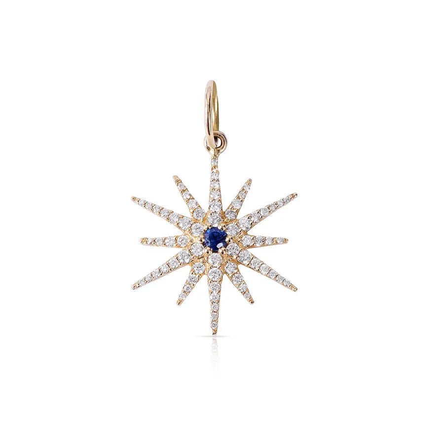 DIAMOND STAR CHARM WITH SAPPHIRE