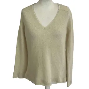 Dosa Alpaca Cream V Neck Jumper L