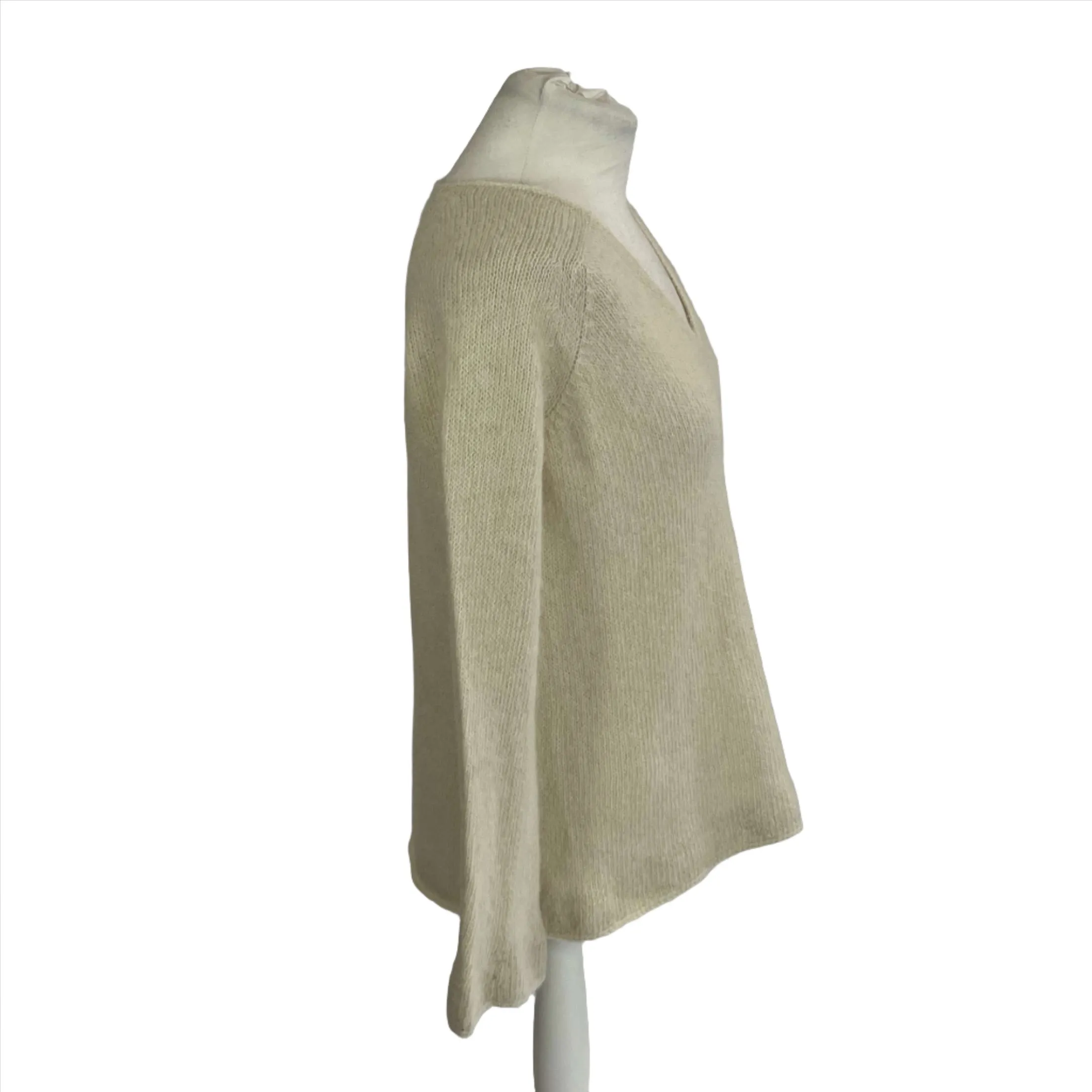 Dosa Alpaca Cream V Neck Jumper L